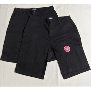 The Children's Place Uniform Chino Shorts Girl's Size 14 Black 2 Pack